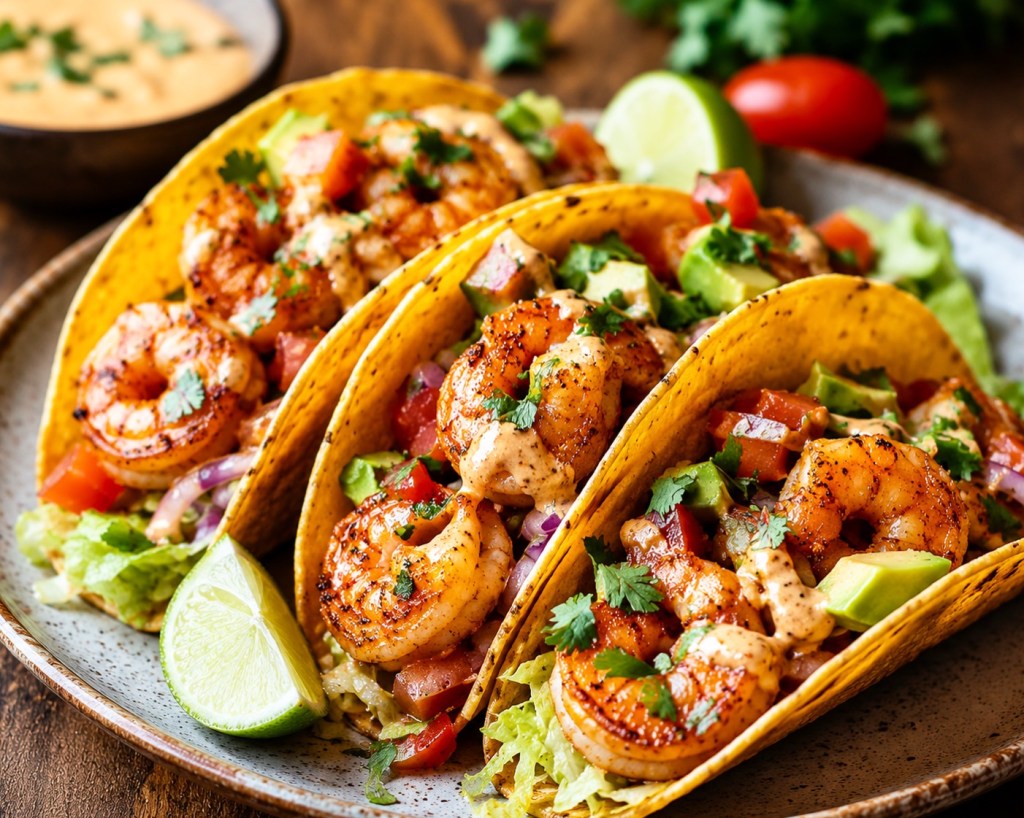 Garlic Lime Shrimp&nbsp;Tacos