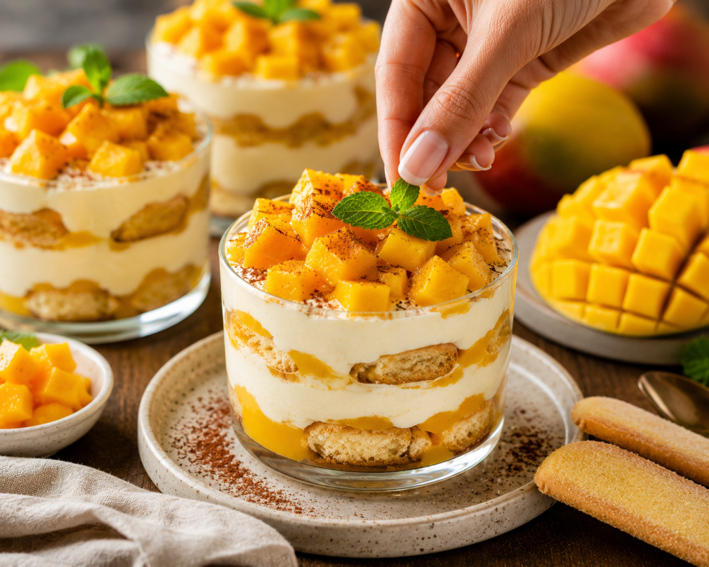 Mango Tiramisu Cups