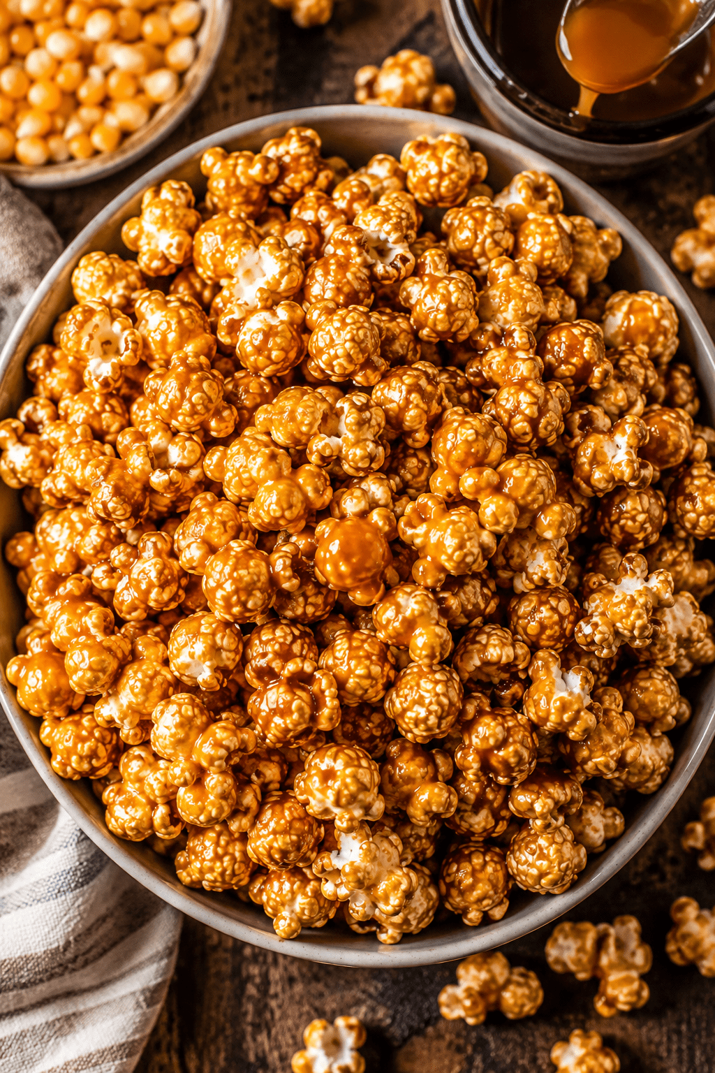 Air Fryer Caramel Popcorn&nbsp;Delight