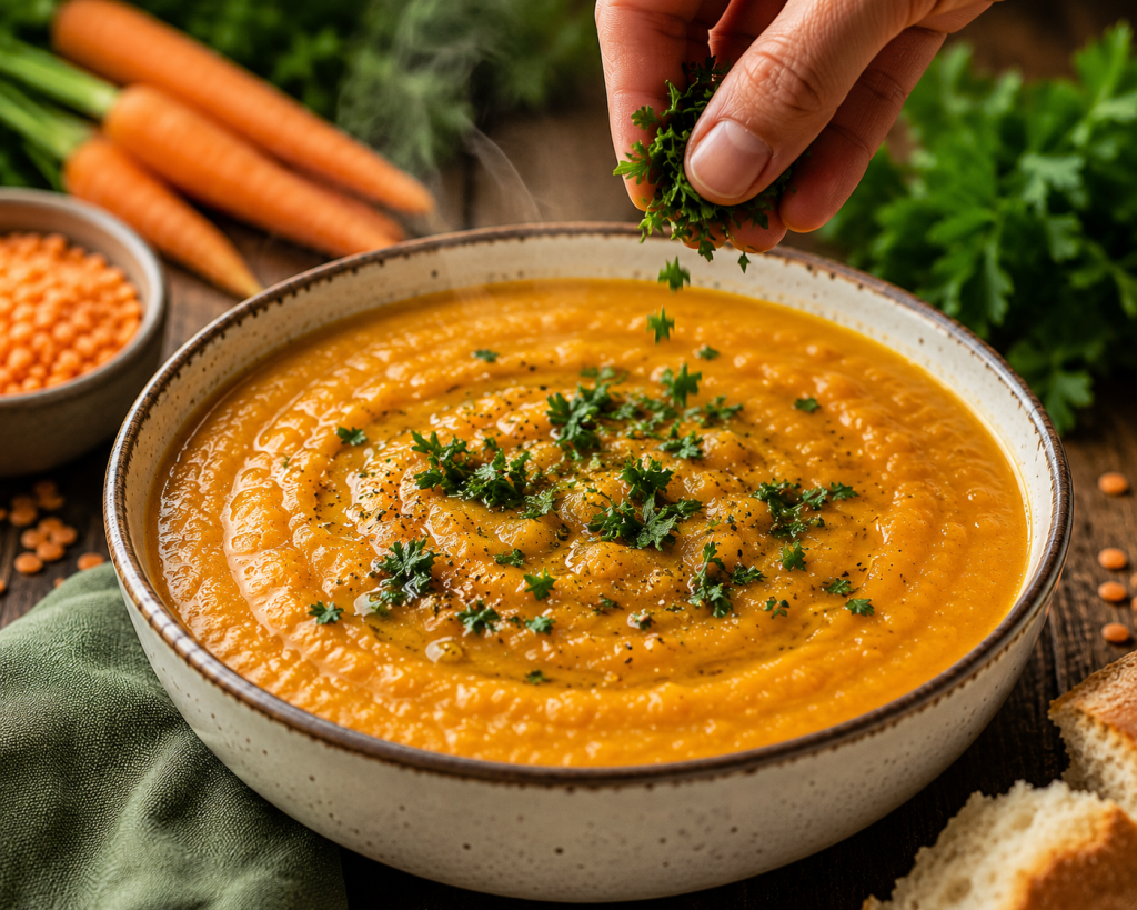 Creamy Lentil & Carrot Soup