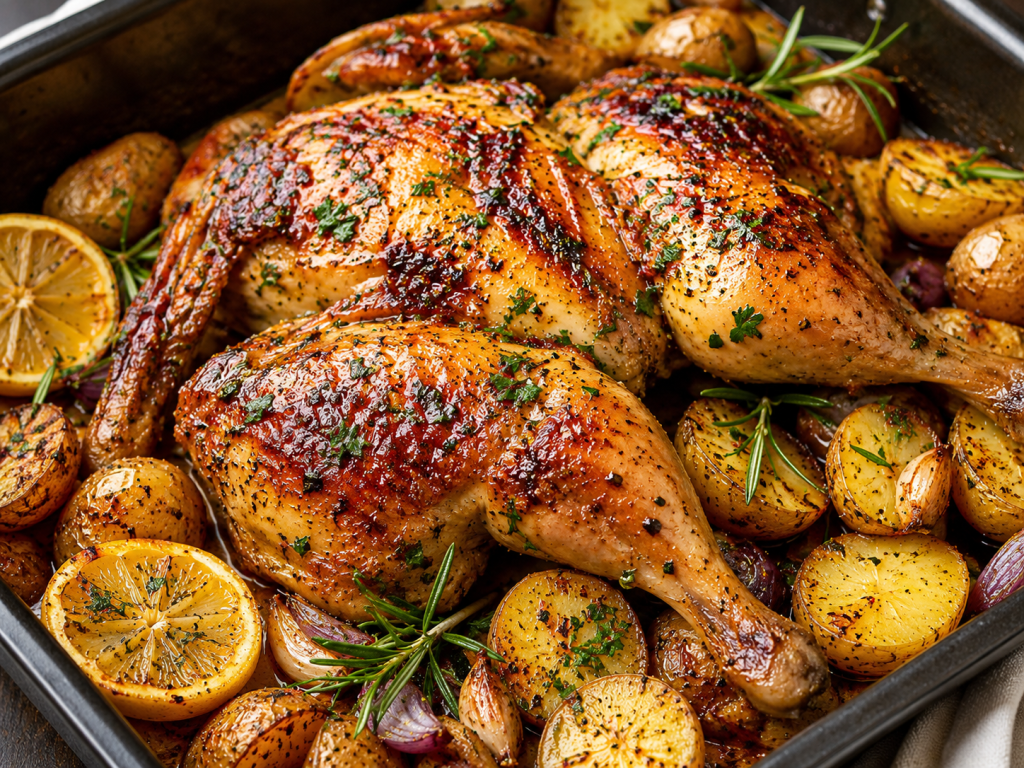 Herb-Roasted Chicken & Baby&nbsp;Potatoes