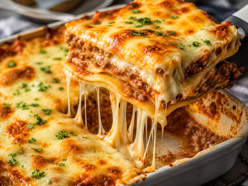 Cheesy Homemade Lasagna