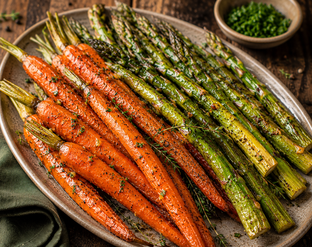 Roasted Carrots & Asparagus