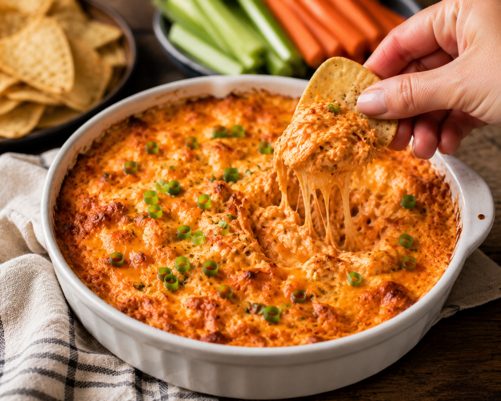 Loaded Buffalo Chicken Dip with&nbsp;Melty