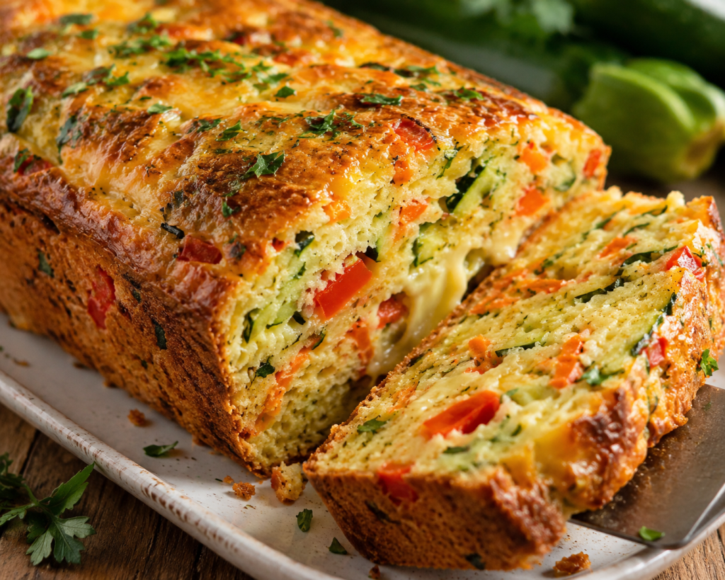 COLORFUL SAVORY VEGETABLE CAKE WITH&nbsp;CHEESE