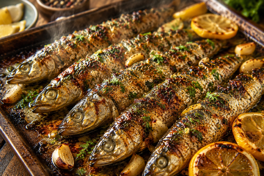 CRISPY ROASTED SARDINES WITH GARLIC, LEMON AND&nbsp;HERBS