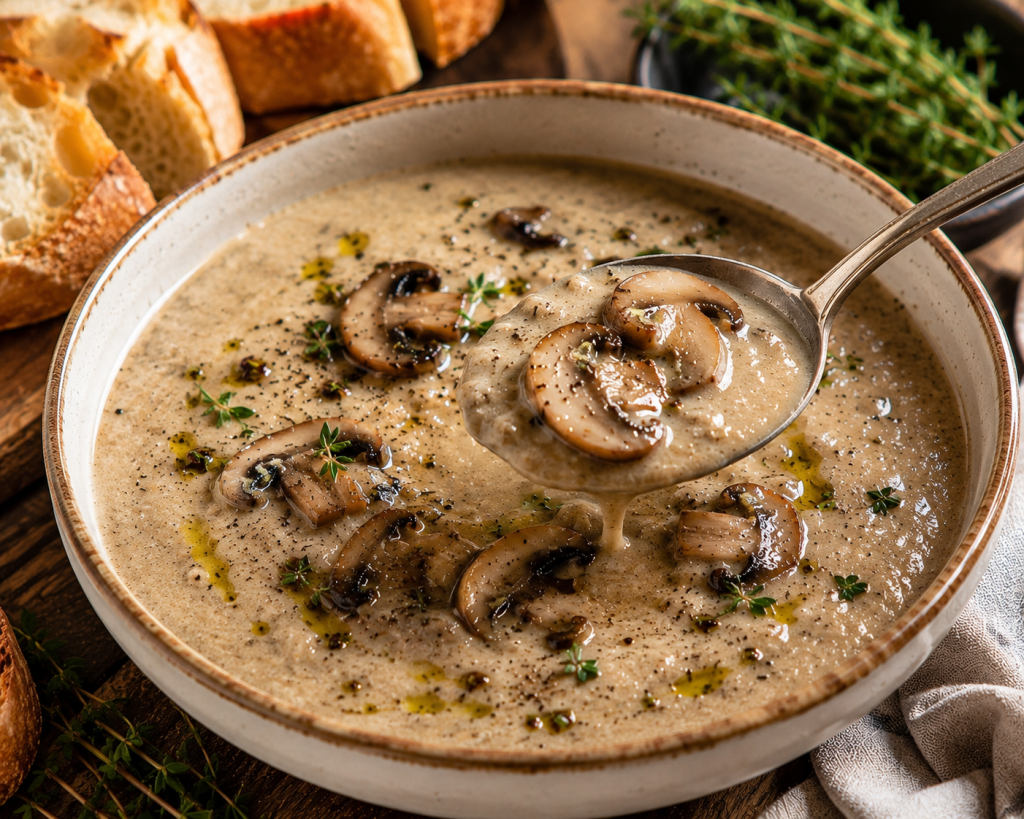 THE BEST CREAMY MUSHROOM SOUP YOU’LL MAKE ALL&nbsp;SEASON