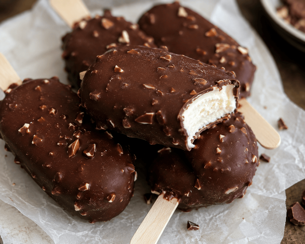 Homemade Chocolate Almond Ice Cream&nbsp;Bars