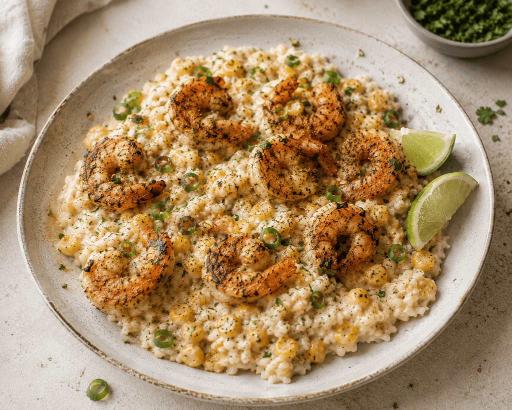 Cajun Shrimp and Creamy Corn&nbsp;Rice