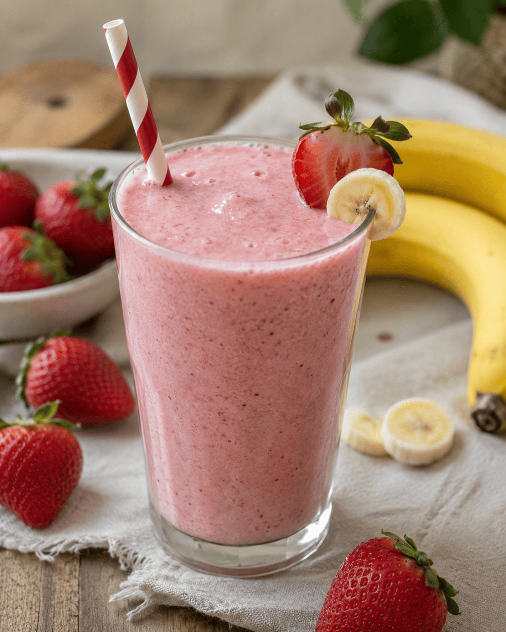 THE BEST STRAWBERRY BANANA SMOOTHIE – CREAMY, HEALTHY & READY IN 5&nbsp;MINUTES