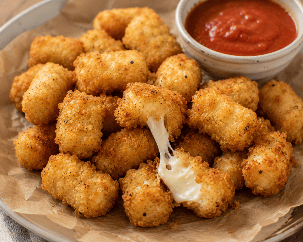 Crispy Mozzarella Tots with Gooey Cheese&nbsp;Center