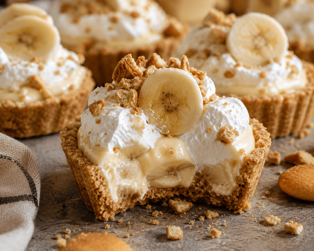 Creamy Banana Pudding Cheesecake Mini&nbsp;Pies
