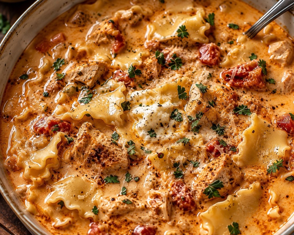 Creamy Cajun Chicken Lasagna&nbsp;Soup