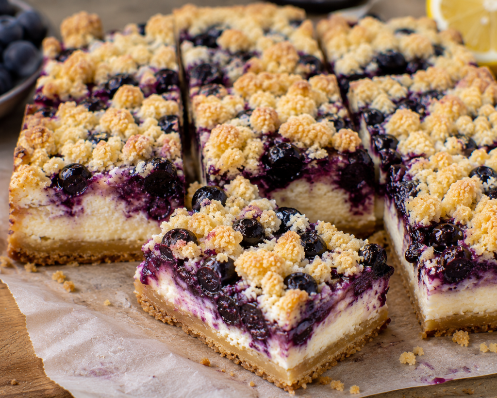 Lemon Blueberry Cheesecake&nbsp;Bars