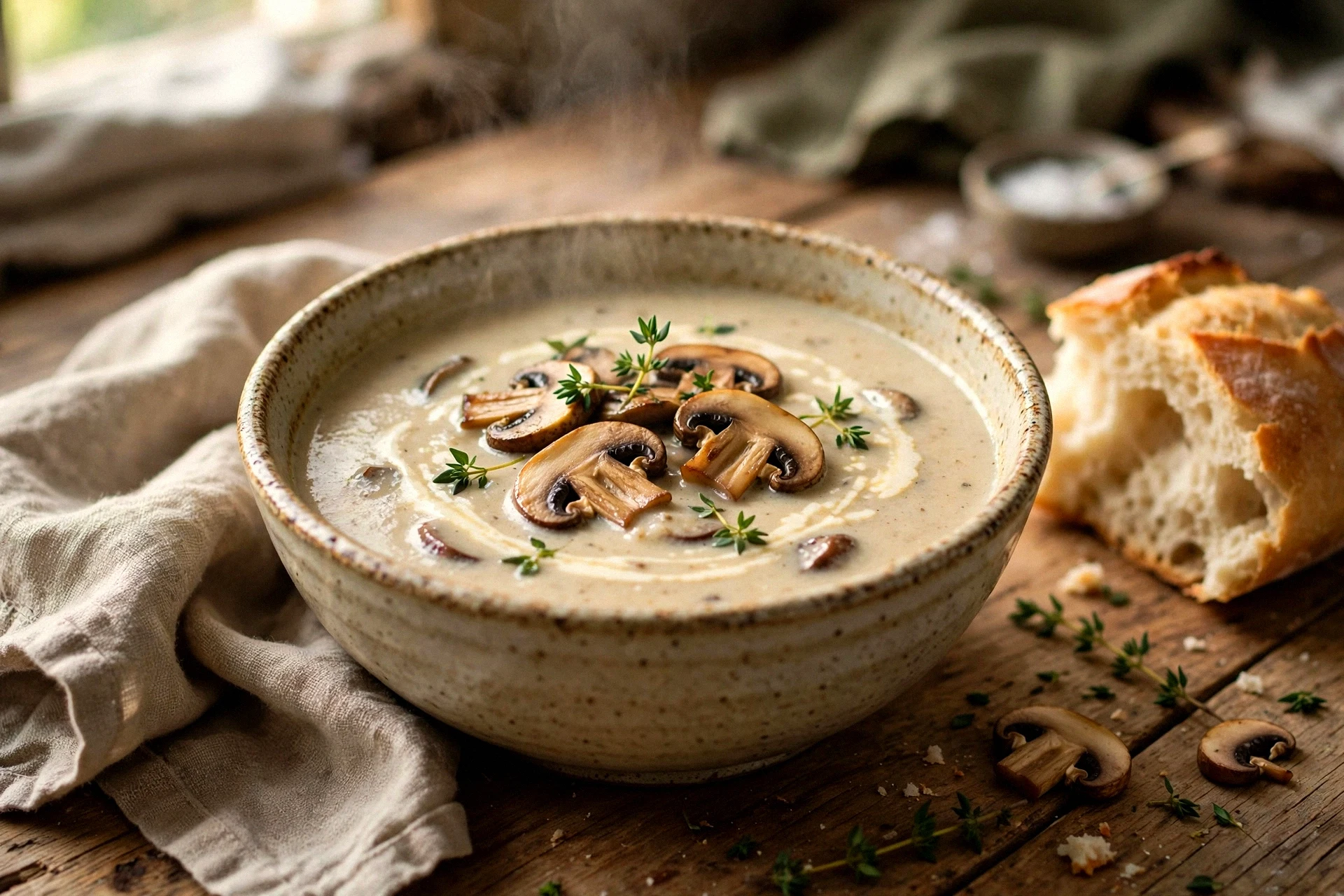 THE BEST CREAMY MUSHROOM SOUP YOU’LL MAKE ALL SEASON