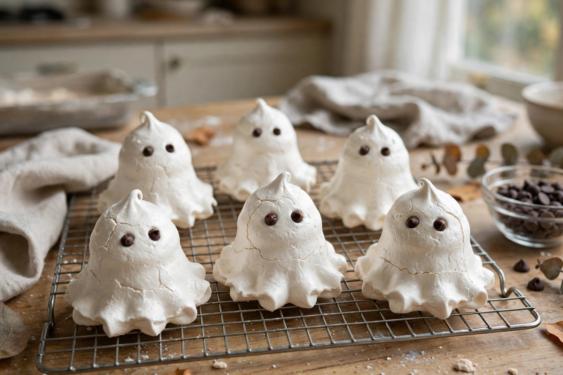 Ghost Meringue Cookies